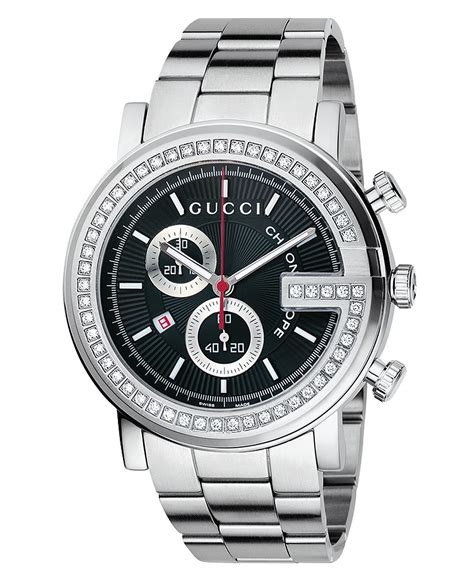 diamond gucci watches for men|men gucci stainless steel watches.